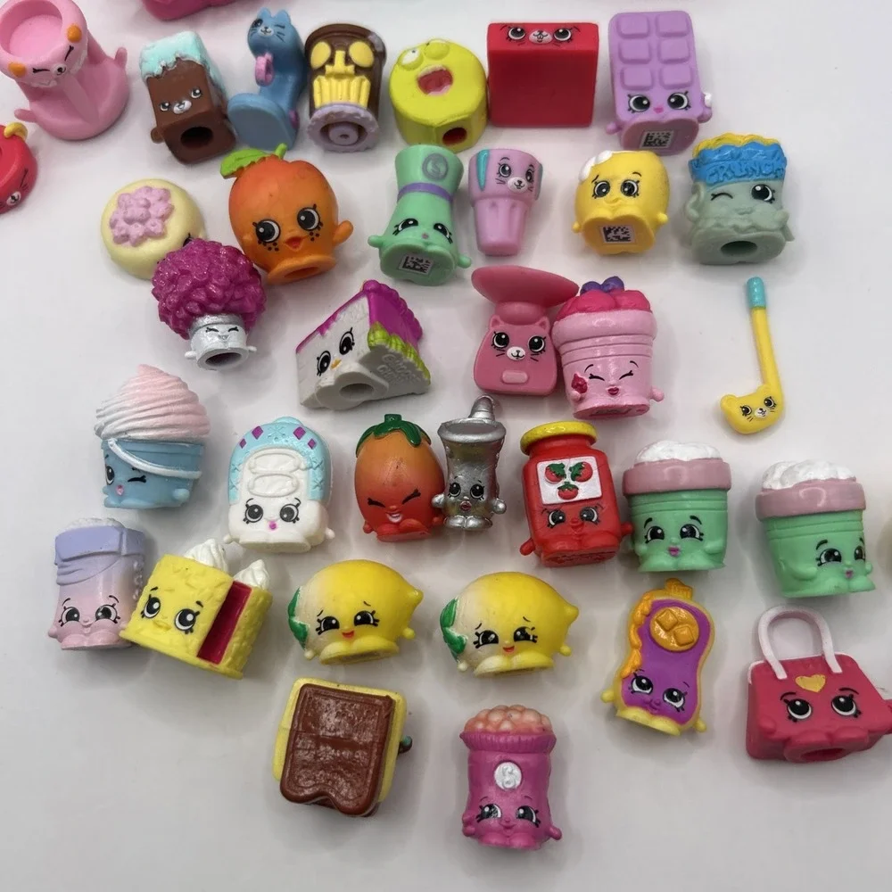 Shopkins Lot 39 Pieces – Food & Household Characters + Storage Baskets